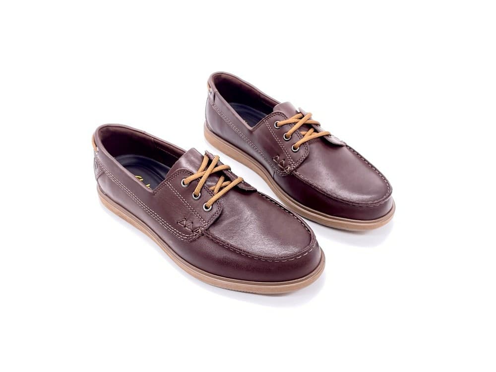 CLARKS Mocassino uomo Bratton Boat pelle dark marrone in Scarpe da barca Calzature Durello - Agna, commercioVirtuoso.it