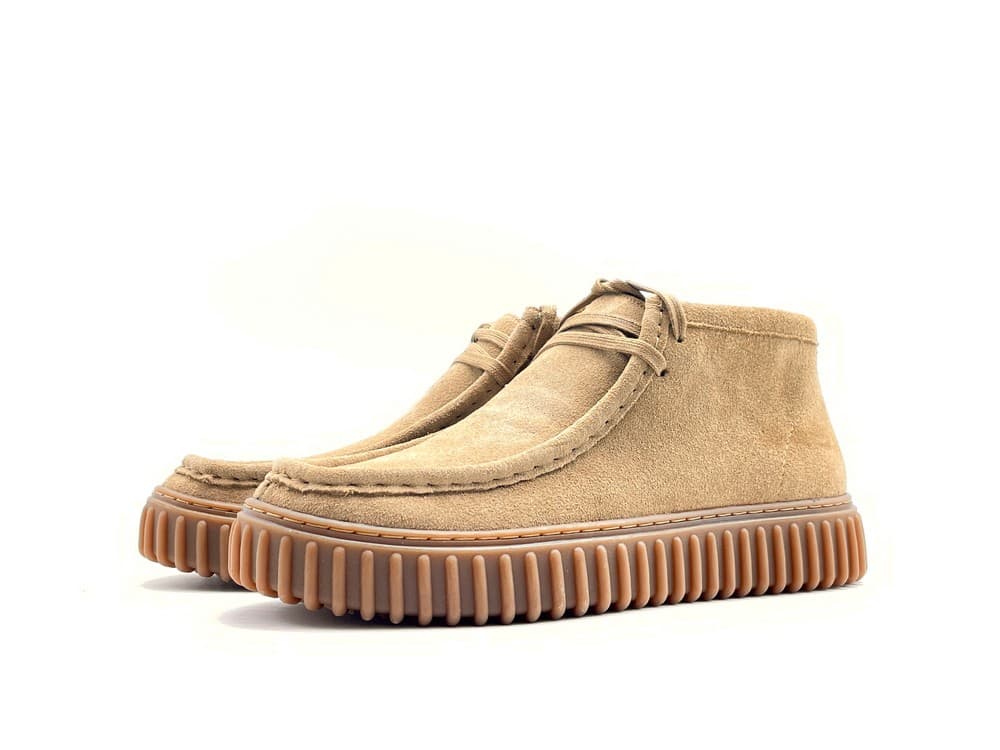 CLARKS Scarpa stringata alta uomo TORHILL HI Dark Sand Suede - 6
