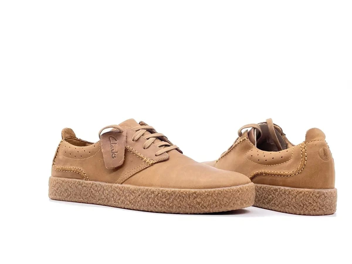 CLARKS STREETHILL LACE Sneakers uomo dark tan leather in Sneaker casual Calzature Durello - Agna, commercioVirtuoso.it