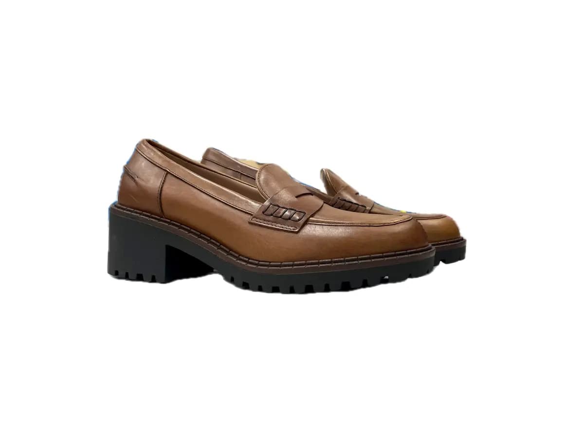 comfort Mocassino Donna in Pelle Cuoio - 8