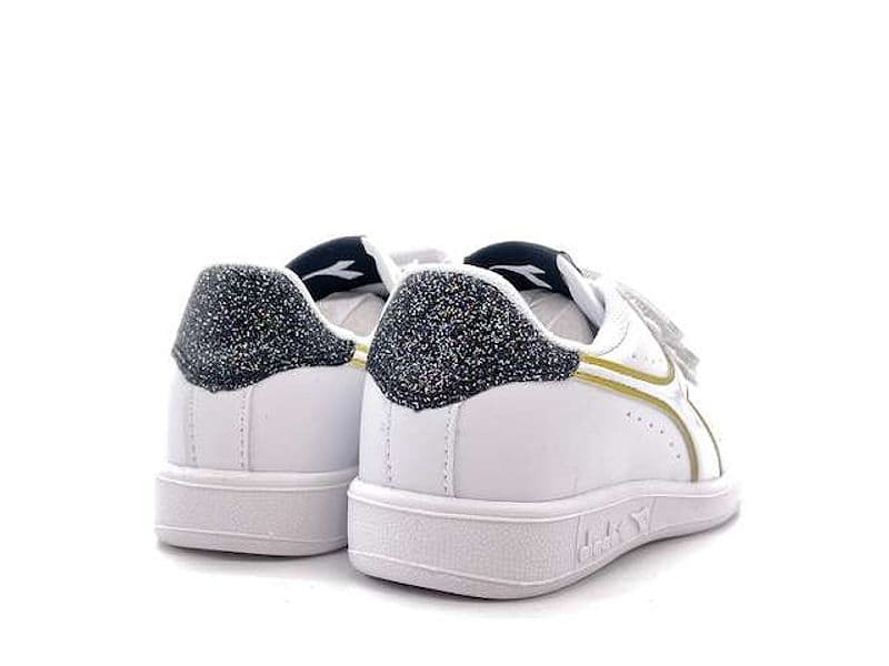 DIADORA Sneakers bambina GAME P PS GIRL white black gold in Sneaker casual Calzature Durello - Agna, commercioVirtuoso.it