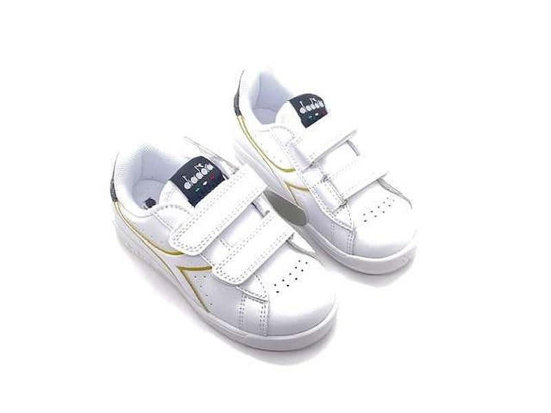 DIADORA Sneakers bambina GAME P PS GIRL white black gold in Sneaker casual Calzature Durello - Agna, commercioVirtuoso.it