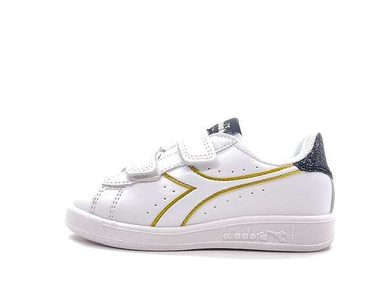 DIADORA Sneakers bambina GAME P PS GIRL white black gold in Sneaker casual Calzature Durello - Agna, commercioVirtuoso.it