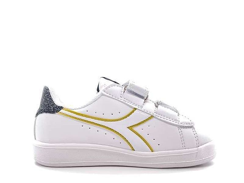 DIADORA Sneakers bambina GAME P PS GIRL white black gold - 5
