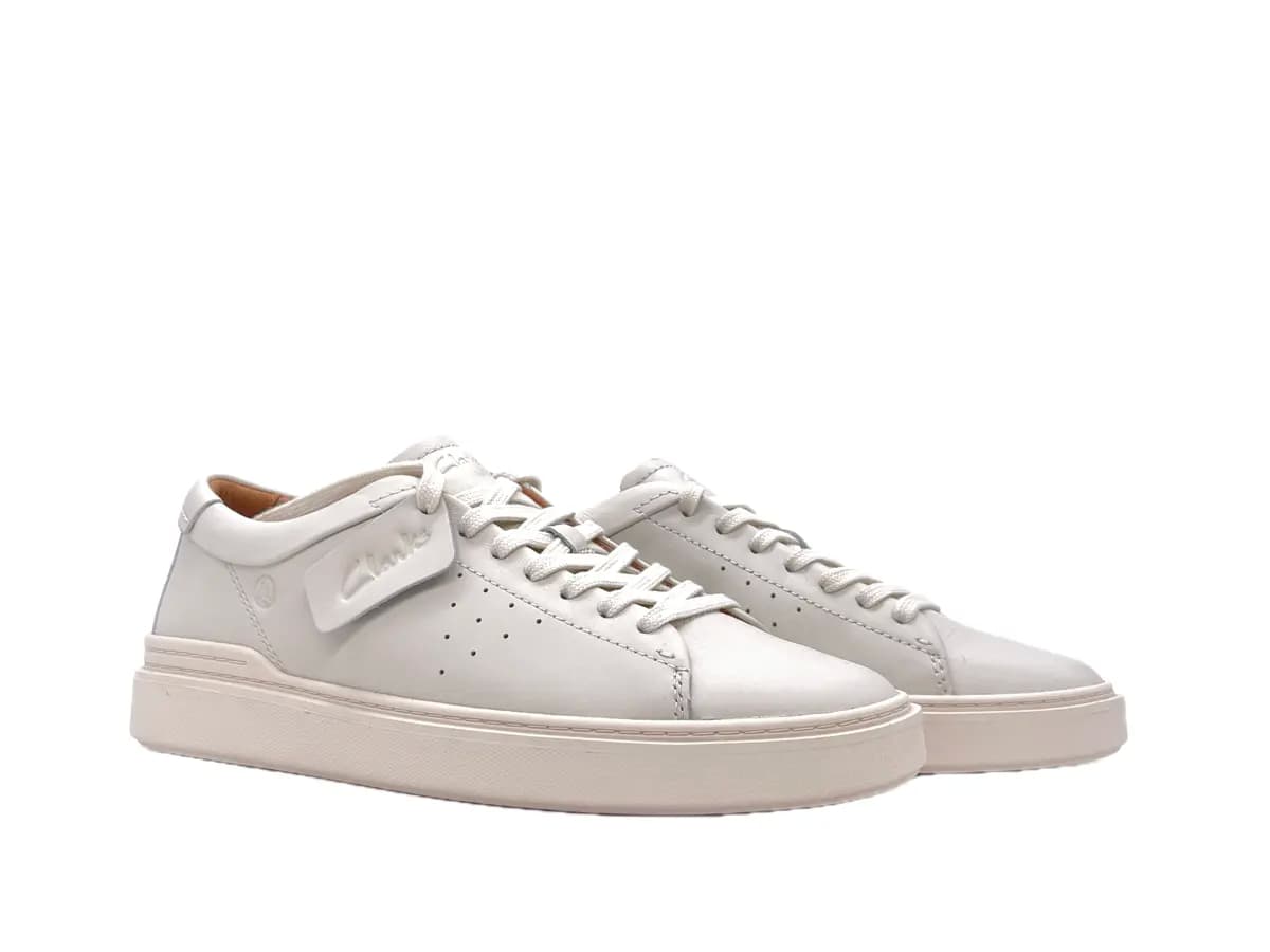 CLARKS CRAFT SWIFT Sneakers uomo in pelle bianche - 7