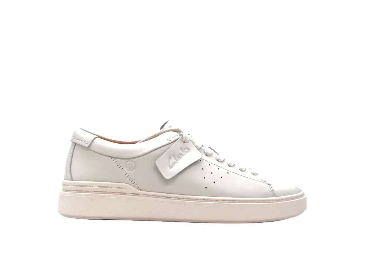 CLARKS CRAFT SWIFT Sneakers uomo in pelle bianche in Sneaker casual Calzature Durello - Agna, commercioVirtuoso.it