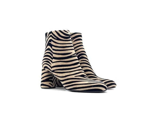 ENZO D'ALESSANDRO Tronchetto Donna Zebrato Nero Beige - 6