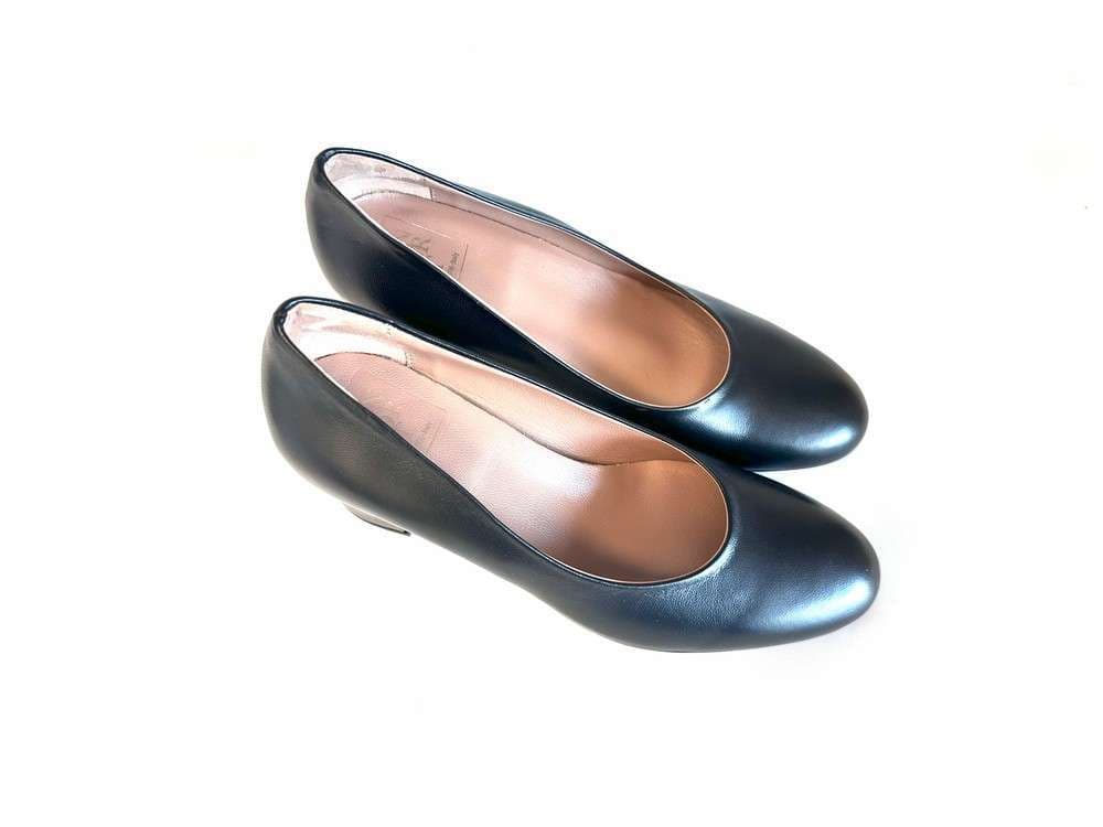 comfort Décolleté in pelle nera a punta tonda C3I5720 tacco 60 in Scarpe col tacco Calzature Durello - Agna, commercioVirtuoso.it