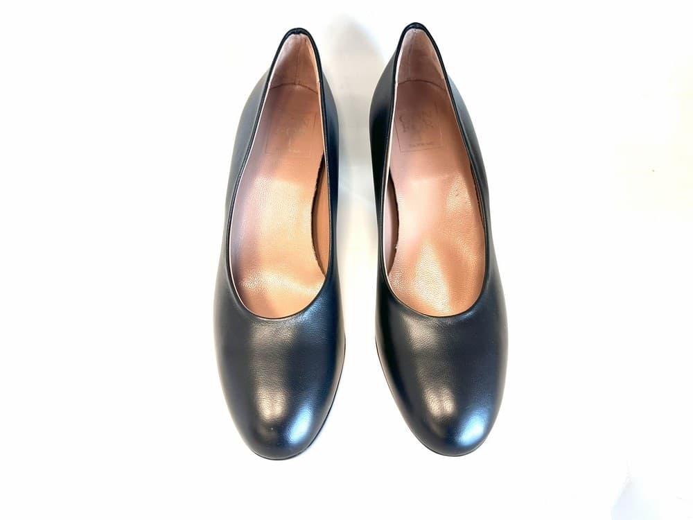 comfort Décolleté in pelle nera a punta tonda C3I5720 tacco 60 in Scarpe col tacco Calzature Durello - Agna, commercioVirtuoso.it