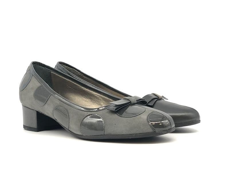 comfort Décolleté nappa e camoscio grigio - 6