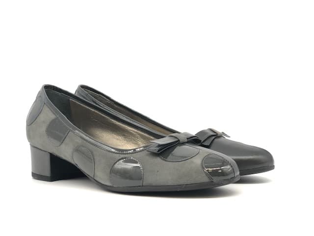 comfort Décolleté nappa e camoscio grigio - 6