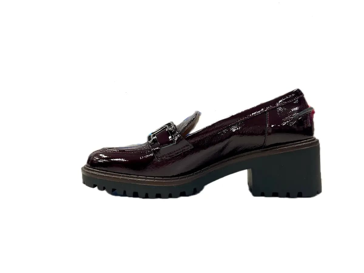 comfort Mocassino Donna bordò in Pelle in Loafer e mocassini Calzature Durello - Agna, commercioVirtuoso.it