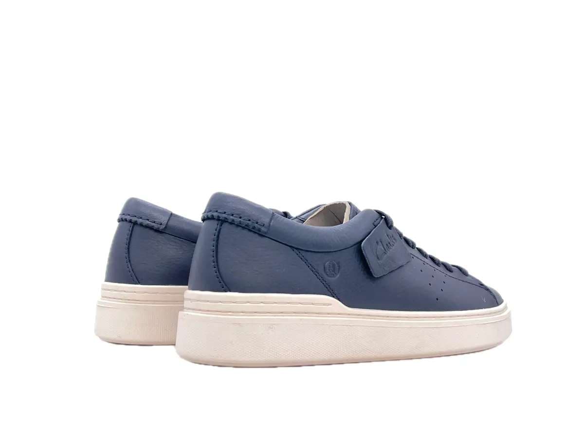 CLARKS CRAFT SWIFT Sneakers uomo in pelle blu in Sneaker casual Calzature Durello - Agna, commercioVirtuoso.it