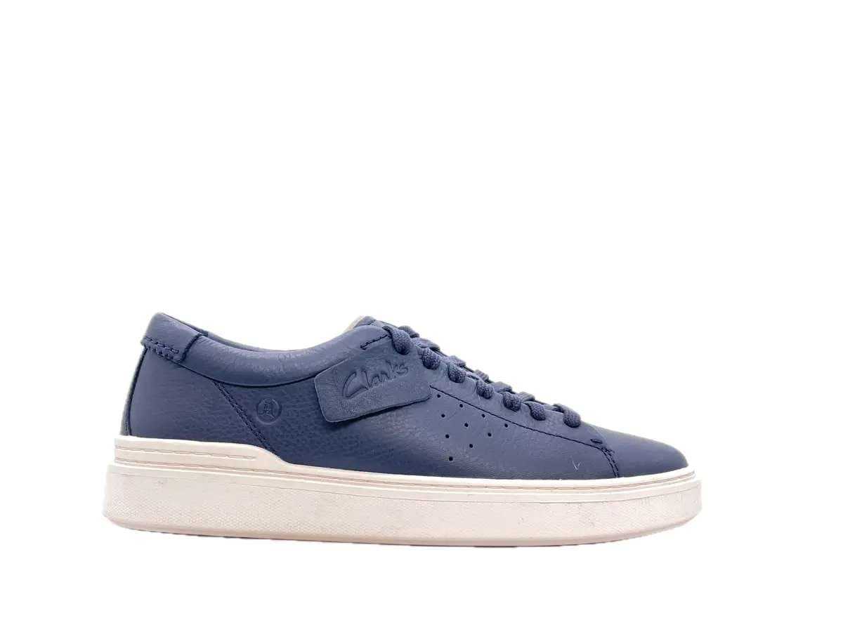 CLARKS CRAFT SWIFT Sneakers uomo in pelle blu in Sneaker casual Calzature Durello - Agna, commercioVirtuoso.it