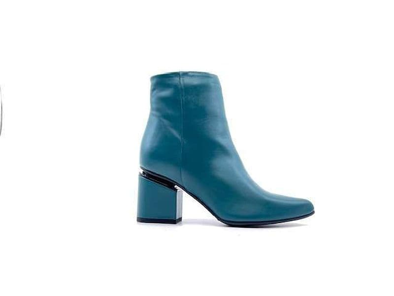Stivaletto ottanio donna a punta in pelle tacco 5 Enzo D'Alessandro in Stivali Calzature Durello - Agna, commercioVirtuoso.it