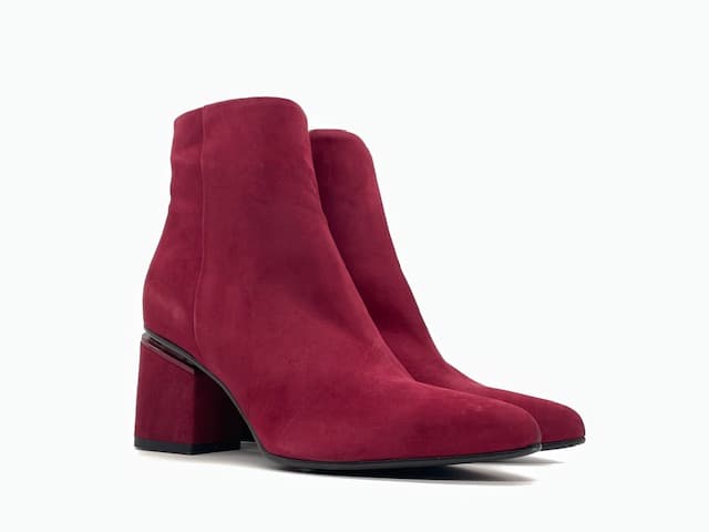 Stivaletto bordeaux donna a punta in pelle tacco 5 Enzo D'Alessandro - 5