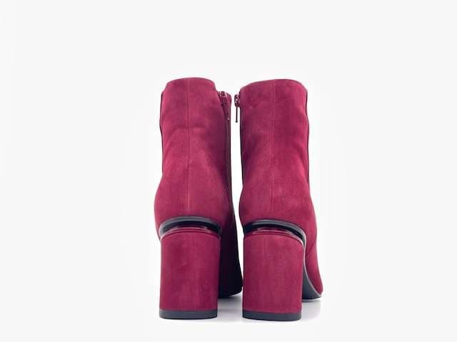 Stivaletto bordeaux donna a punta in pelle tacco 5 Enzo D'Alessandro in Stivali Calzature Durello - Agna, commercioVirtuoso.it