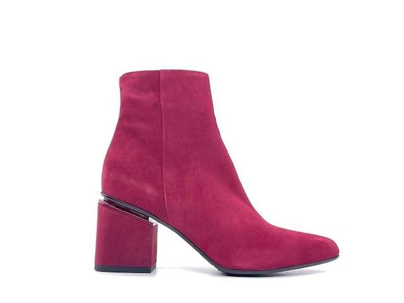 Stivaletto bordeaux donna a punta in pelle tacco 5 Enzo D'Alessandro in Stivali Calzature Durello - Agna, commercioVirtuoso.it