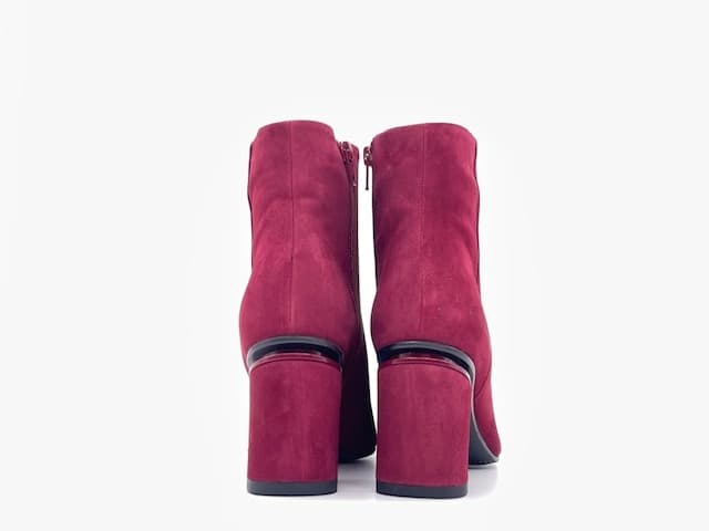Stivaletto bordeaux donna a punta in pelle tacco 5 Enzo D'Alessandro in Stivali Calzature Durello - Agna, commercioVirtuoso.it