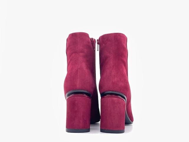 Stivaletto bordeaux donna a punta in pelle tacco 5 Enzo D'Alessandro in Stivali Calzature Durello - Agna, commercioVirtuoso.it