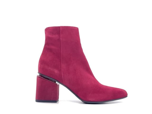 Stivaletto bordeaux donna a punta in pelle tacco 5 Enzo D'Alessandro in Stivali Calzature Durello - Agna, commercioVirtuoso.it