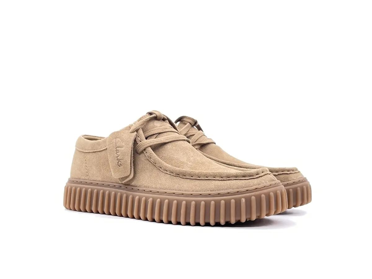 CLARKS Stringata uomo TORHILL LO Dark Sand Suede - 7
