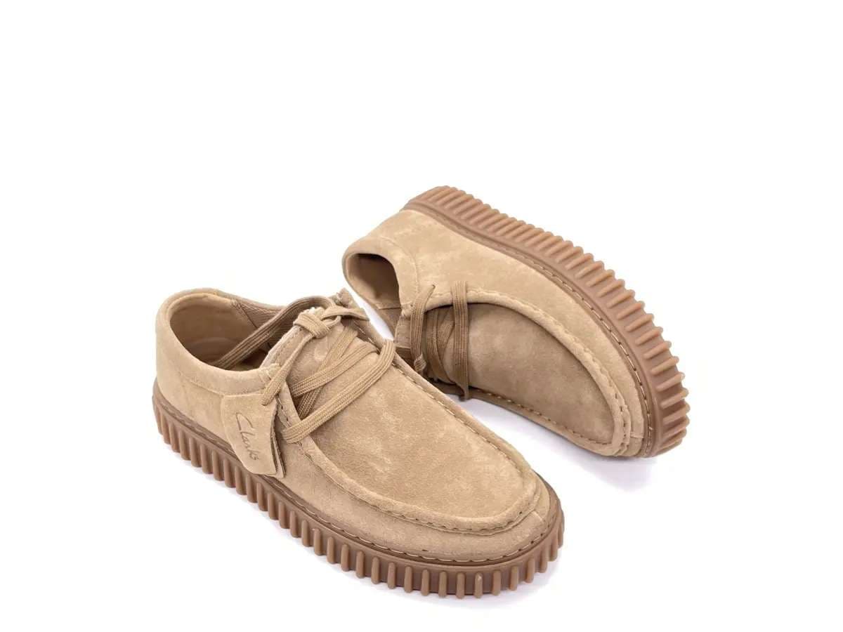 CLARKS Stringata uomo TORHILL LO Dark Sand Suede - 6