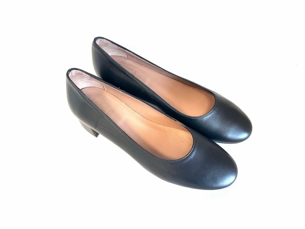 comfort Décolleté in pelle nera tacco 30 punta tonda C3I5465 in Scarpe col tacco Calzature Durello - Agna, commercioVirtuoso.it