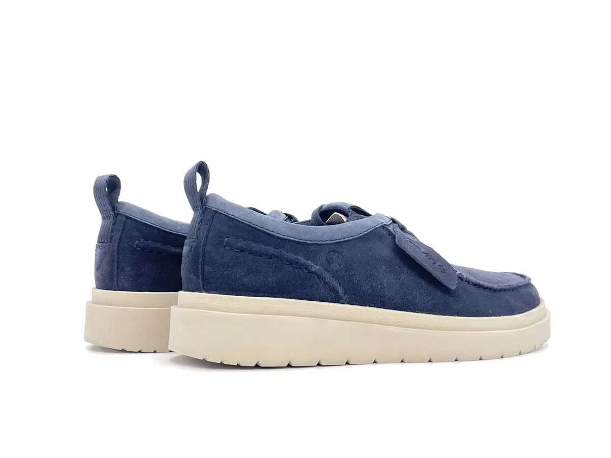 CLARKS POLDEN MOC scarpe uomo in pelle nabuk blu in Loafer e mocassini Calzature Durello - Agna, commercioVirtuoso.it