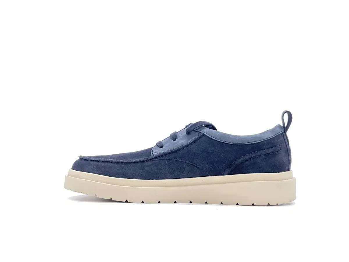 CLARKS POLDEN MOC scarpe uomo in pelle nabuk blu - 5