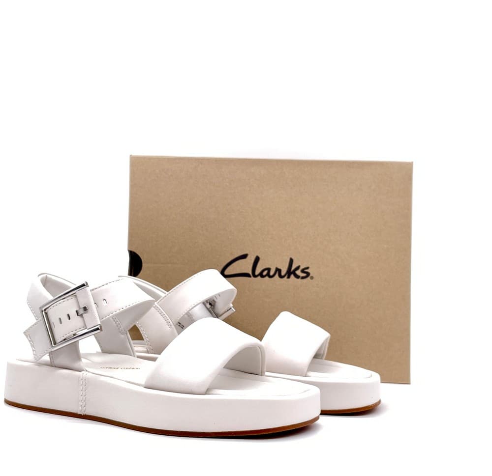 CLARKS Sandali Donna Off White - 4