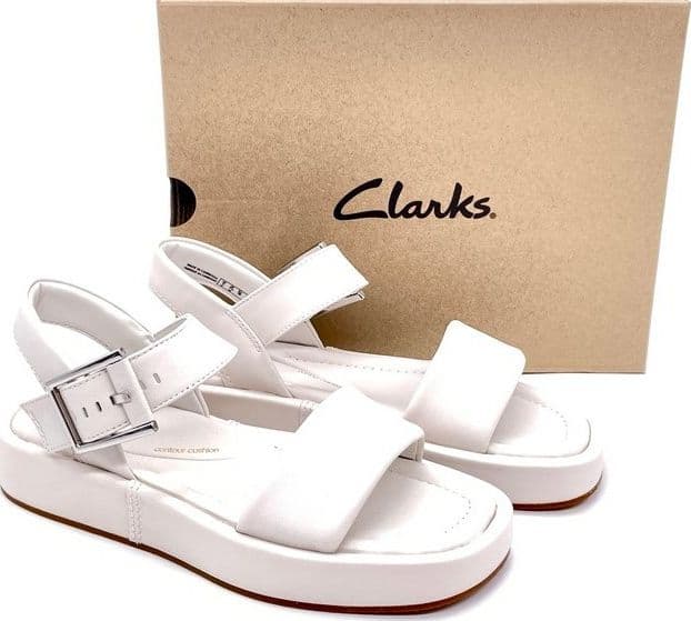 CLARKS Sandali Donna Off White in Sandali moda Calzature Durello - Agna, commercioVirtuoso.it