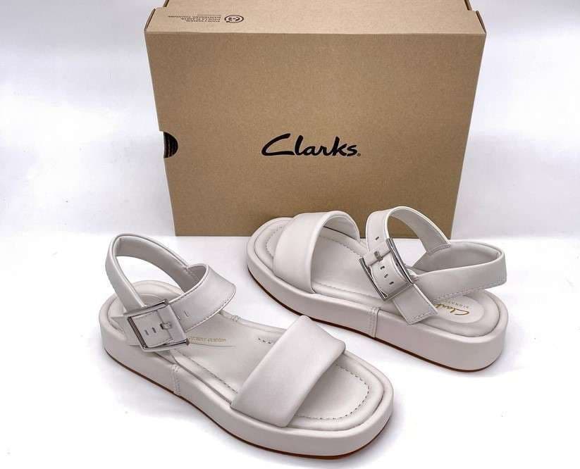 CLARKS Sandali Donna Off White - 4
