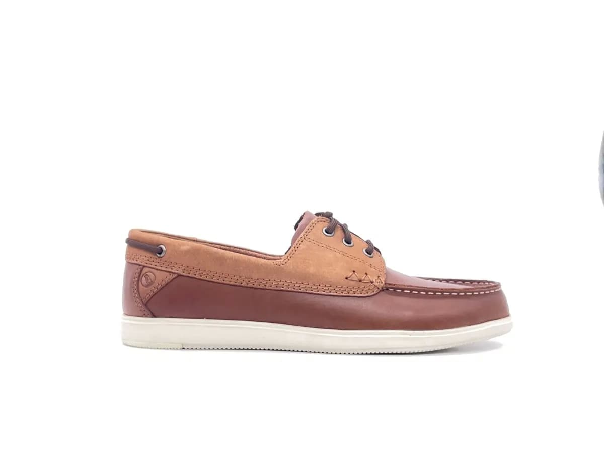 CLARKS Mocassino uomo Bratton Boat pelle dark tan in Loafer e mocassini Calzature Durello - Agna, commercioVirtuoso.it