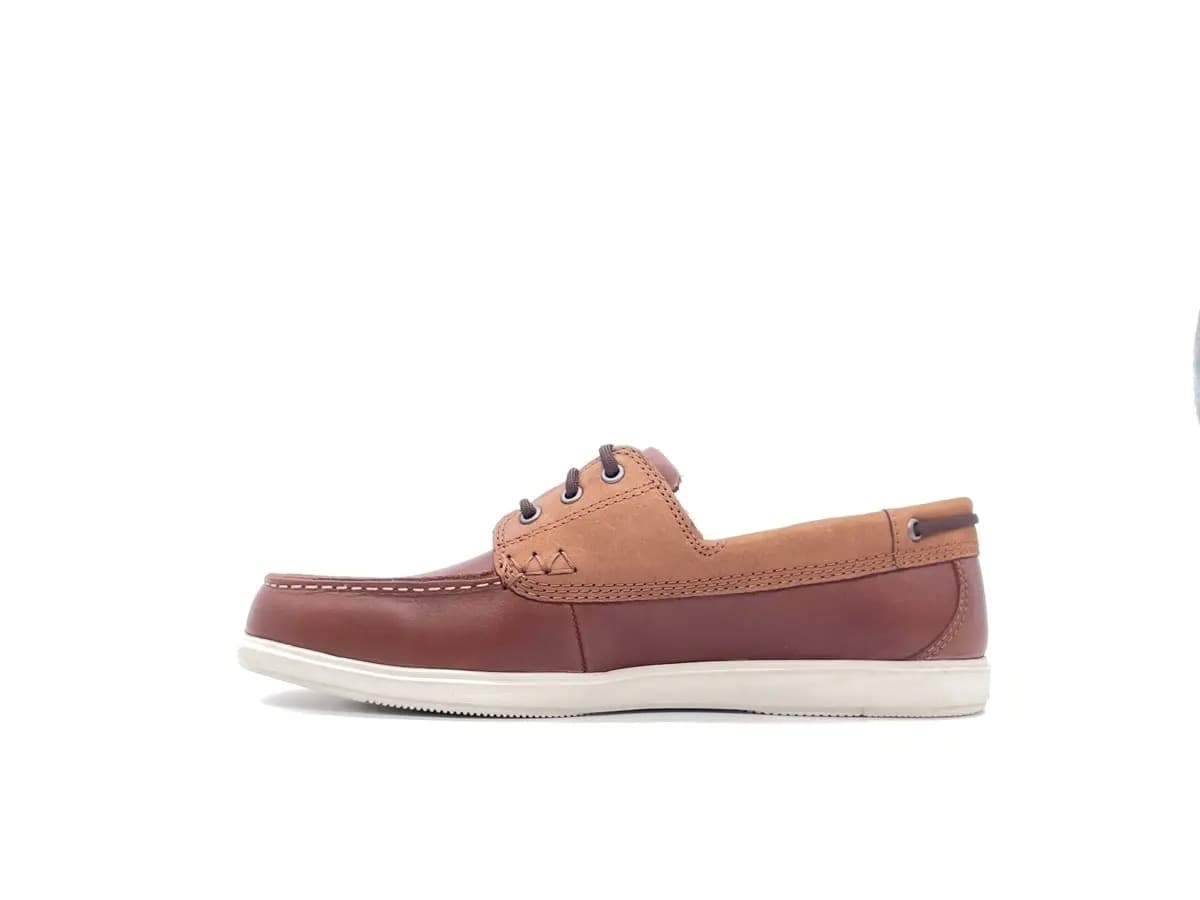 CLARKS Mocassino uomo Bratton Boat pelle dark tan in Loafer e mocassini Calzature Durello - Agna, commercioVirtuoso.it