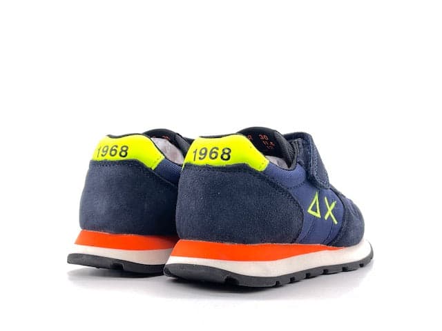 SUN68 Sneakers bambino BOY'S TOM FLUO (KID) Navy blue in prodotto Calzature Durello - Agna, commercioVirtuoso.it