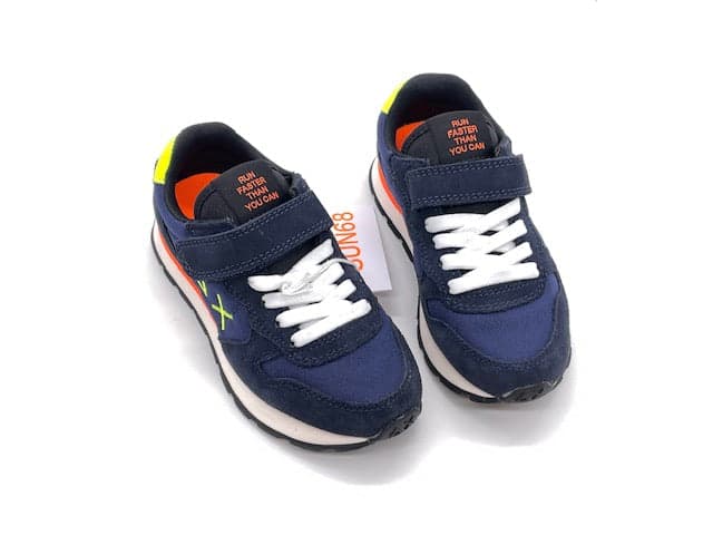 SUN68 Sneakers bambino BOY'S TOM FLUO (KID) Navy blue in prodotto Calzature Durello - Agna, commercioVirtuoso.it