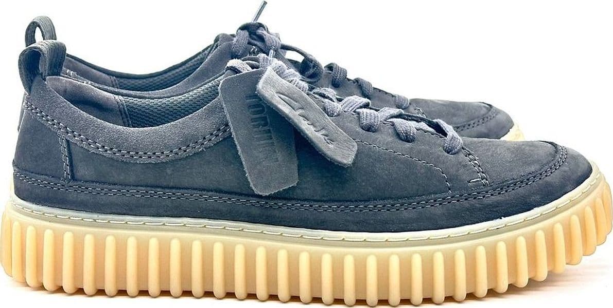 Clarks sneakers uomo Torhill Lace in nubuk grigio antracite