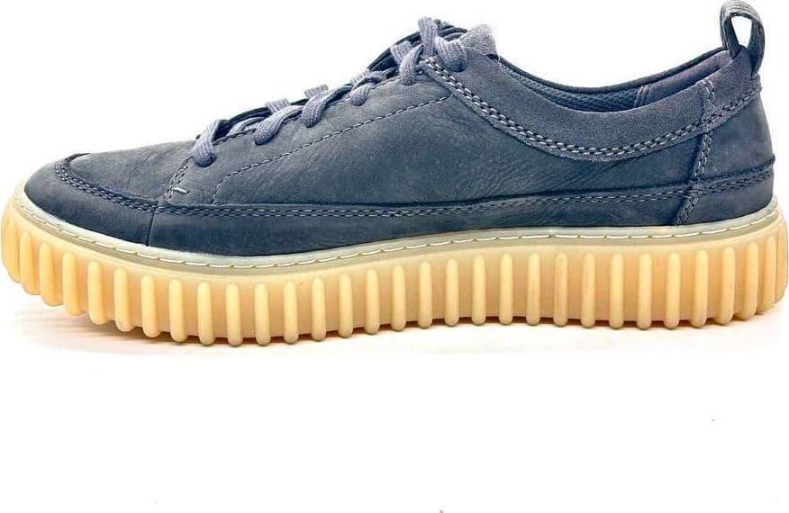 Clarks sneakers uomo Torhill Lace in nubuk grigio antracite - 4