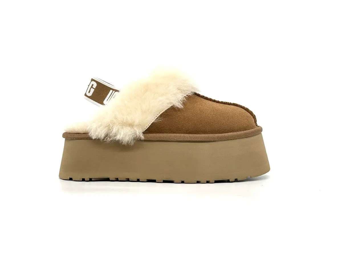 UGG ciabatte donna scamosciate cuoio platform foderate lana cinturino logo in Pantofole Calzature Durello - Agna, commercioVirtuoso.it
