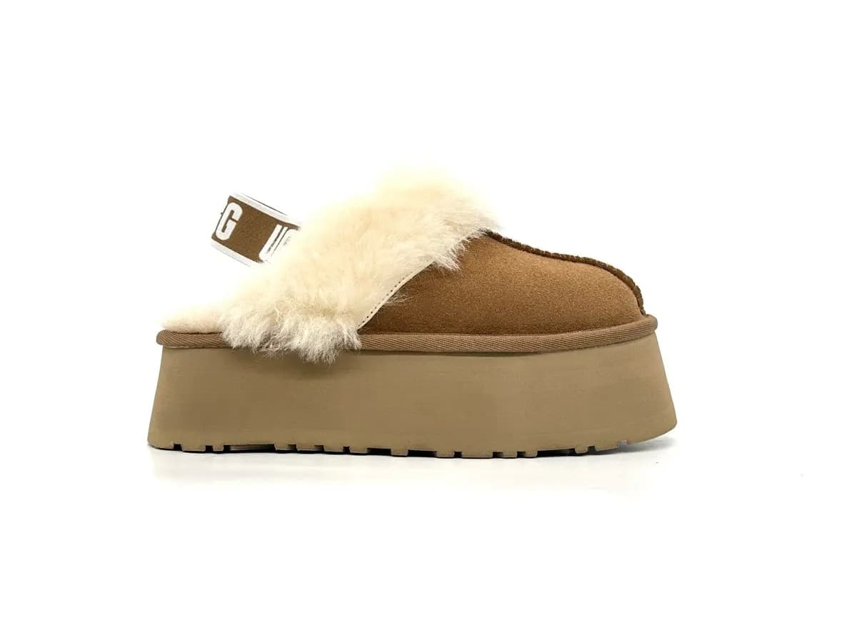 UGG ciabatte donna scamosciate cuoio platform foderate lana cinturino logo in Pantofole Calzature Durello - Agna, commercioVirtuoso.it