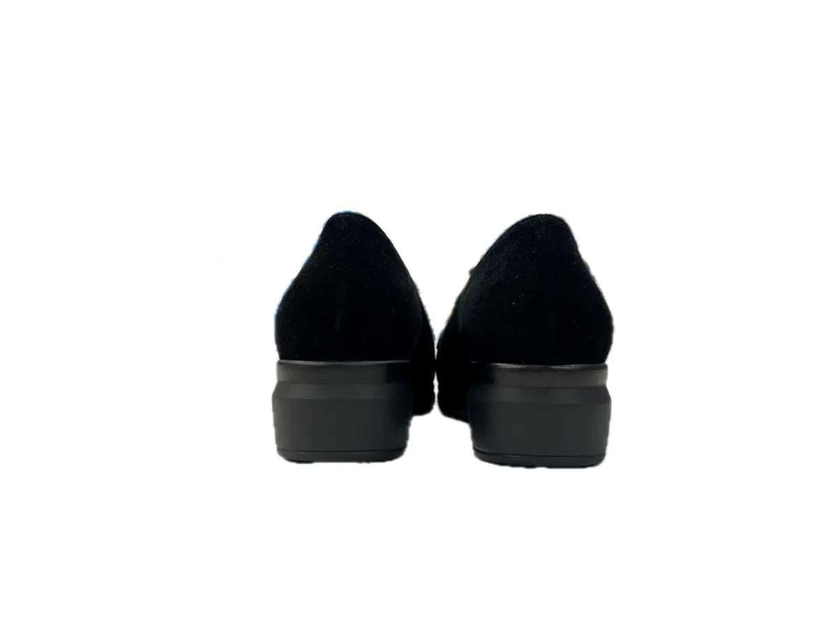 comfort Mocassini donna camoscio nero in Loafer e mocassini Calzature Durello - Agna, commercioVirtuoso.it