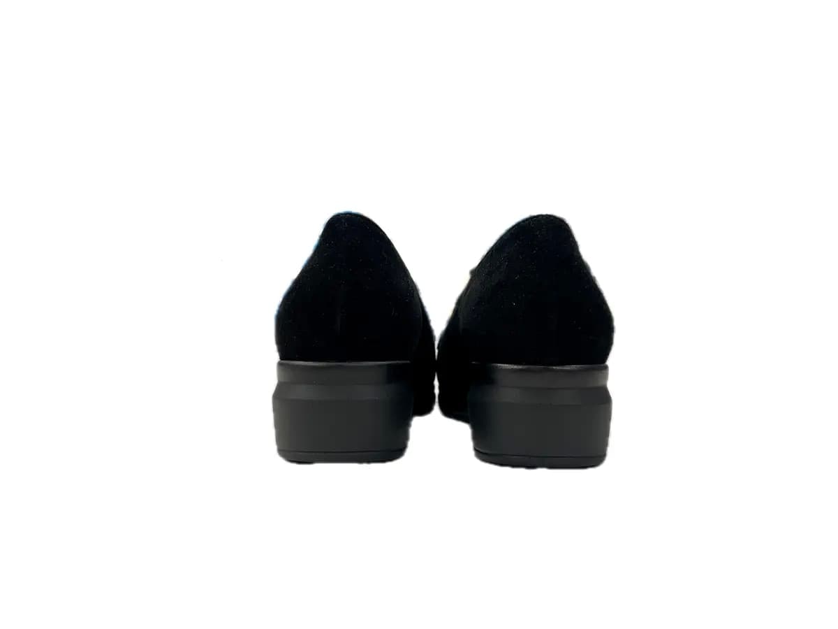 comfort Mocassini donna camoscio nero in Loafer e mocassini Calzature Durello - Agna, commercioVirtuoso.it