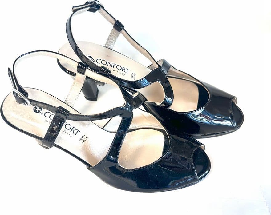 comfort sandalo donna nero chiuso nel tallone in Sandali moda Calzature Durello - Agna, commercioVirtuoso.it