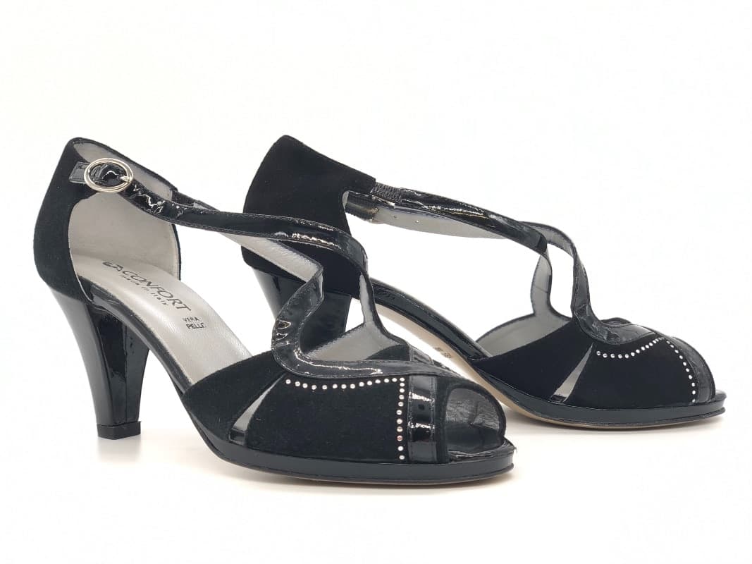 comfort Scarpa donna spugnata nera in Sneaker casual Calzature Durello - Agna, commercioVirtuoso.it