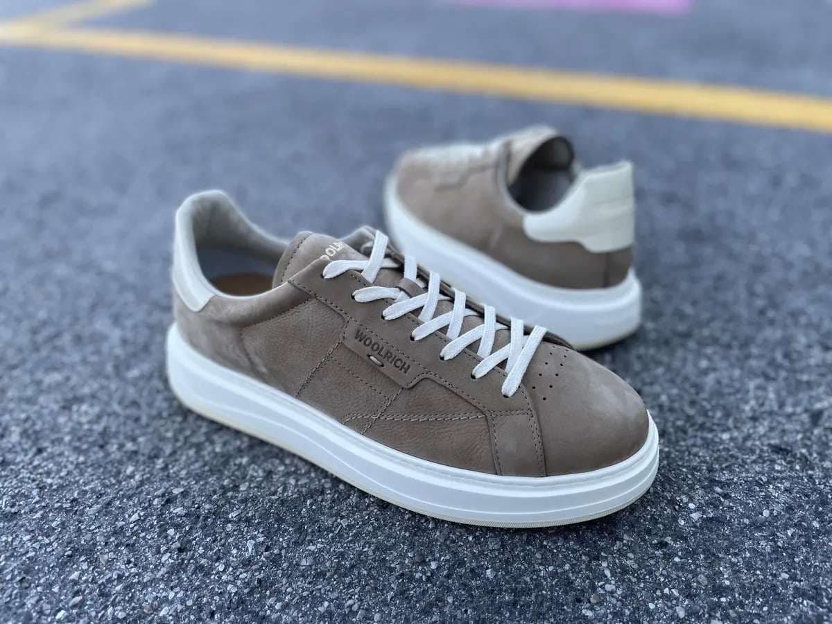 WOOLRICH Sneakers Uomo Beige Nabuk Abrasivato in Sneaker casual Calzature Durello - Agna, commercioVirtuoso.it