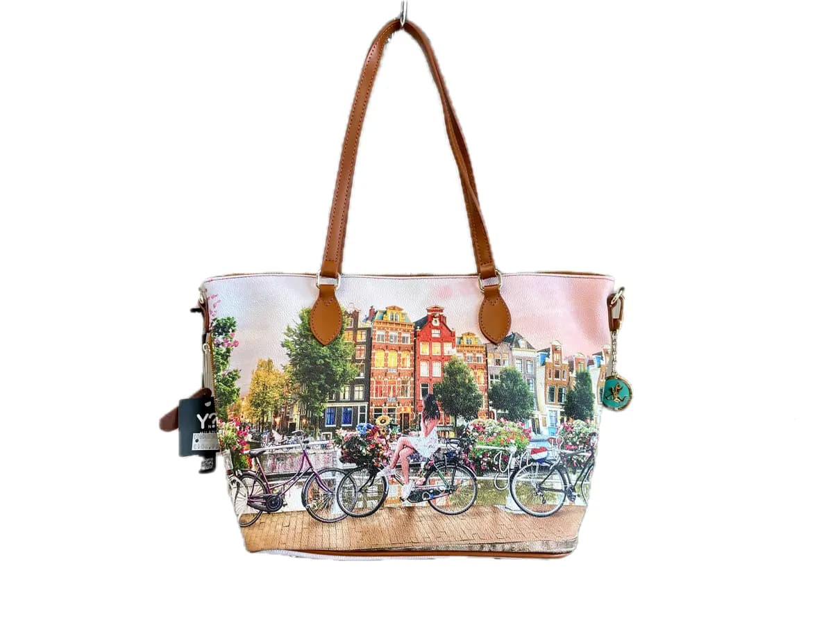 YNOT Borsa donna Shopping YES Flower River - 5