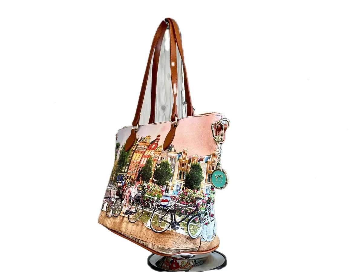 YNOT Borsa donna Shopping YES Flower River in Borse a spalla Calzature Durello - Agna, commercioVirtuoso.it