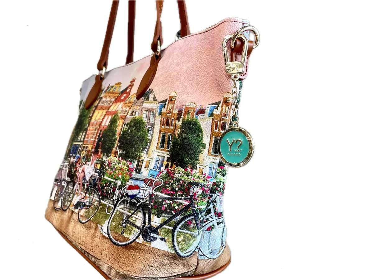 YNOT Borsa donna Shopping YES Flower River in Borse a spalla Calzature Durello - Agna, commercioVirtuoso.it