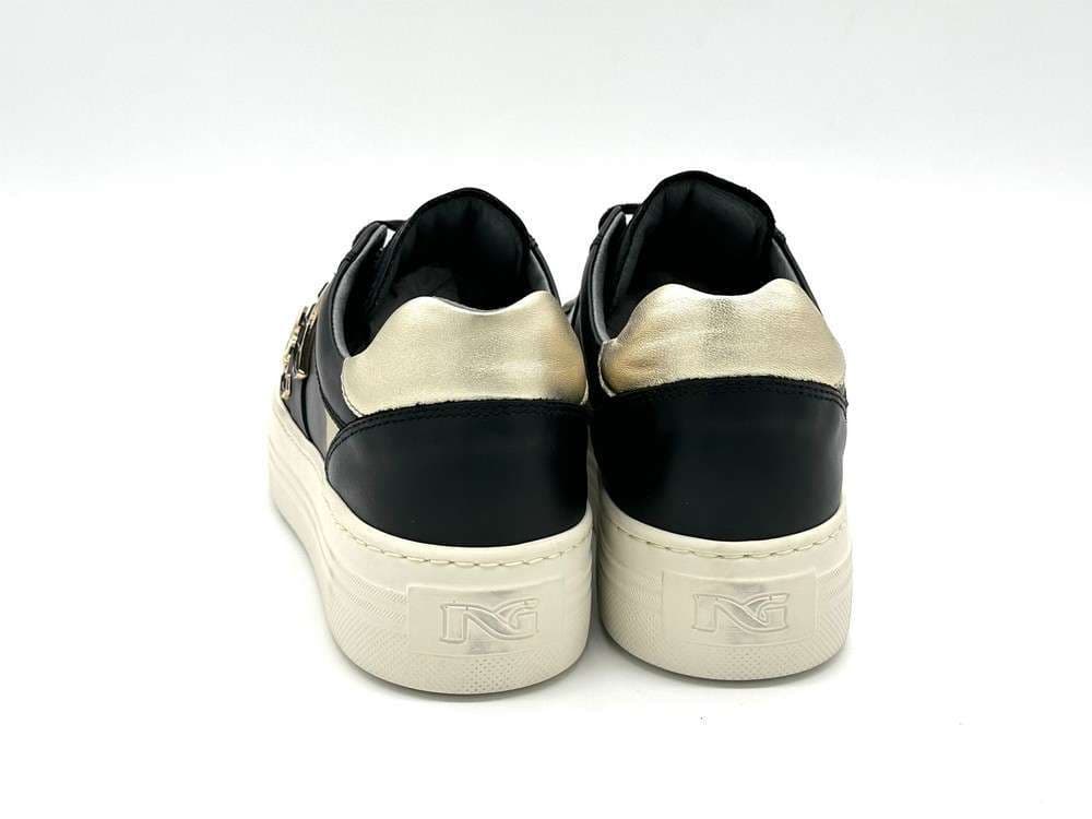 NERO GIARDINI Sneakers donna pelle nera etoile miele in Sneaker casual Calzature Durello - Agna, commercioVirtuoso.it